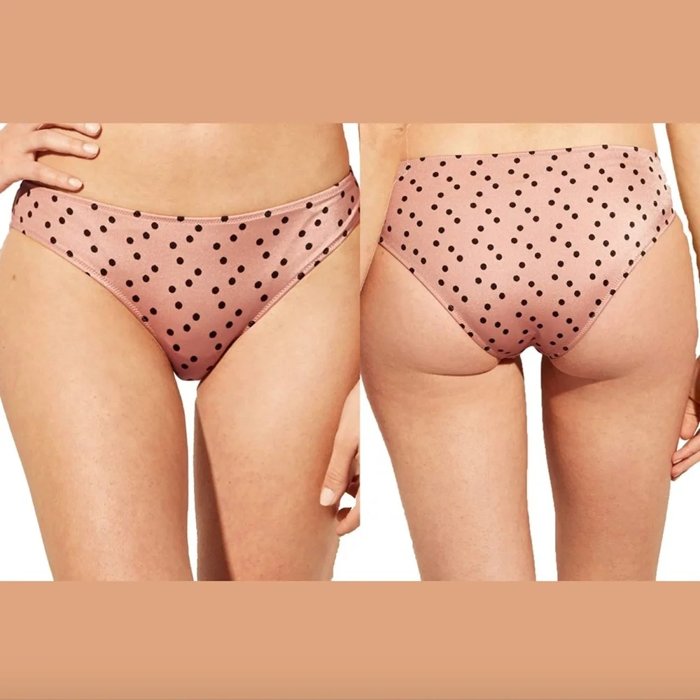 NWT Shade‎ & Shore Polka Dot Wrap Bikini Top [ 34B ] + Cheeky Bottoms [ Medium ]